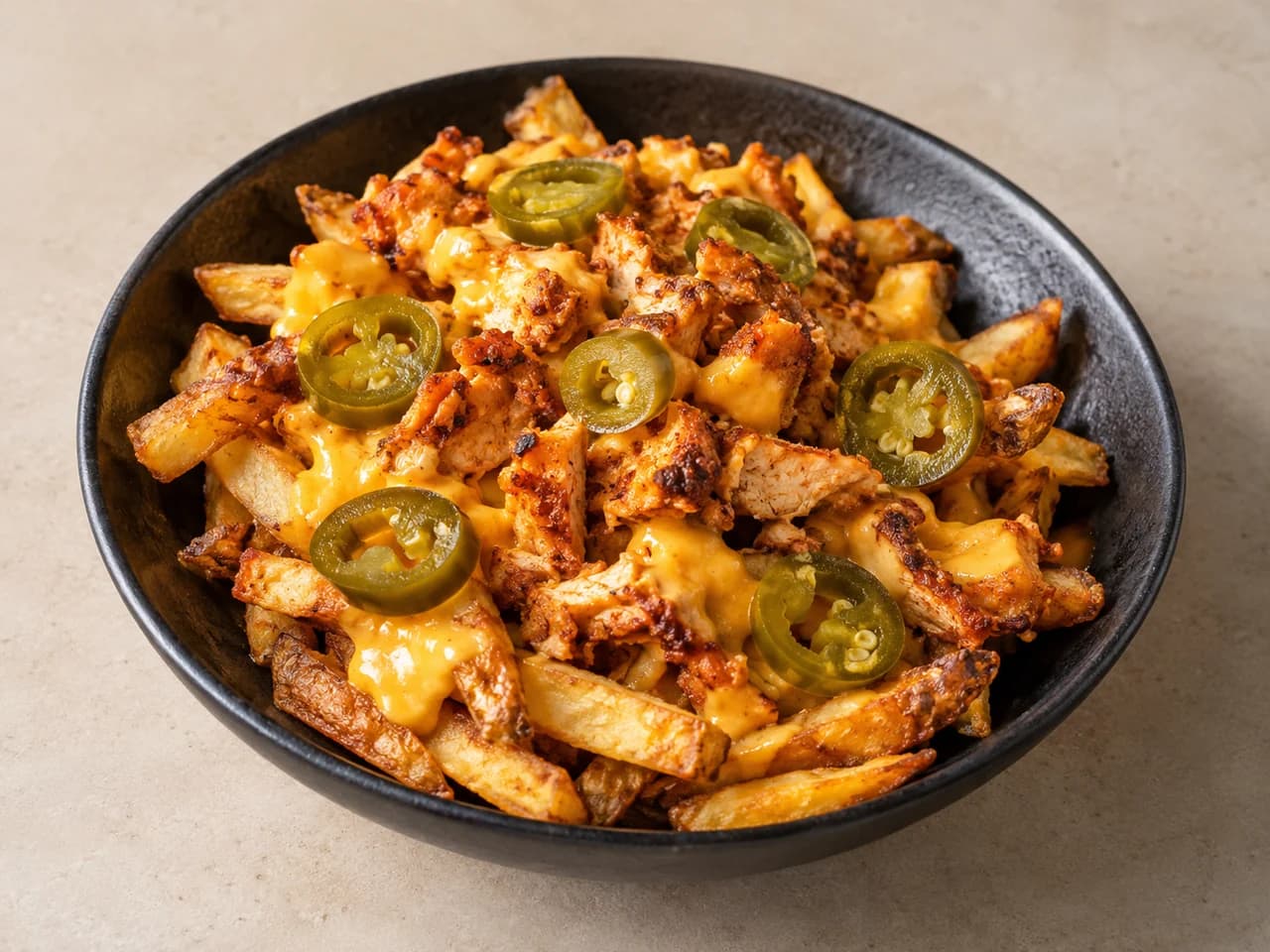 Spicy Chicken Loaded Fries