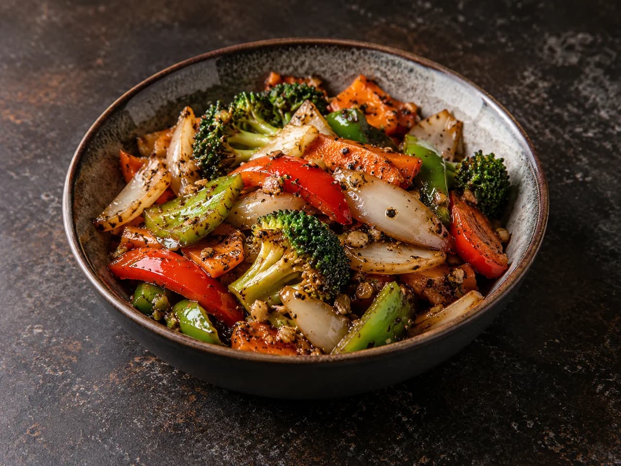 Stir Fried Garlic & Pepper
